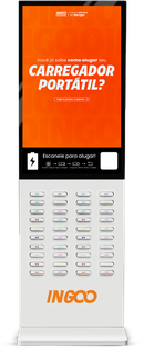 Máquina Ingoo de 40 slots com tela DOOH